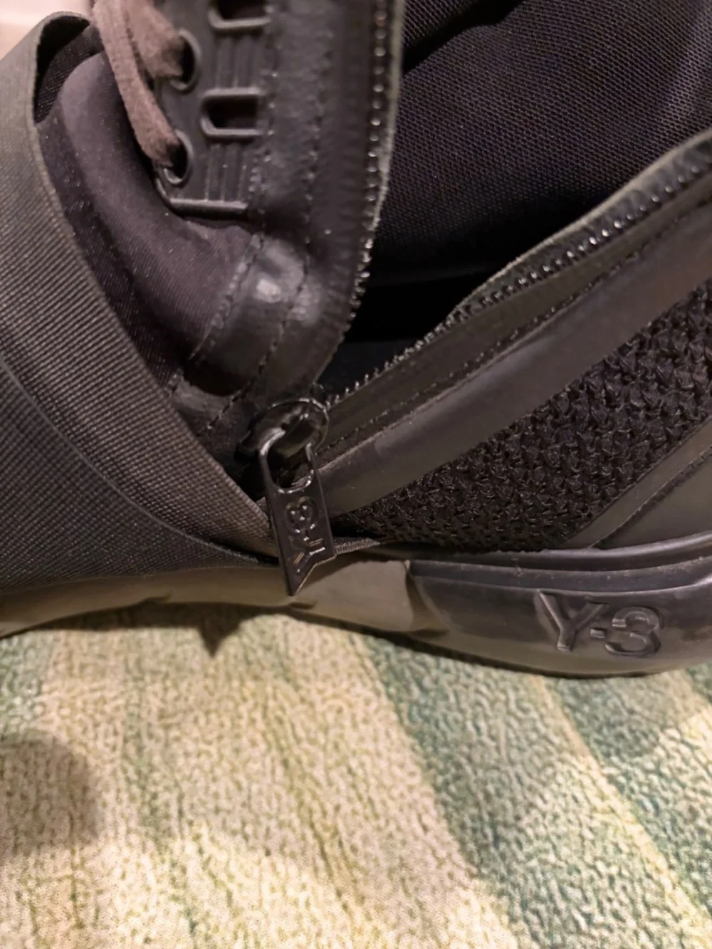 Yohji Yamamoto Y-3 x Adidas High Leather Zip Qasa Boot